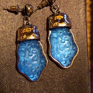 ⚡️⚡️SALE NEW SILVER AND BLUE DROP EARRINGS